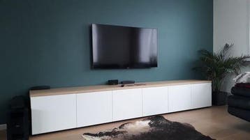 Tv meubel modern strak: staand of zwevende wandkast, Verzenden, Nieuw, 200 cm of meer, Minder dan 100 cm