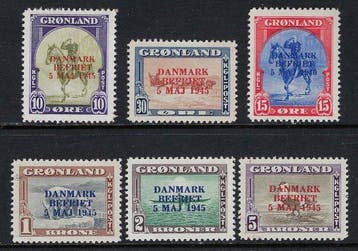 Groenland 1945 - Amerikaanse Bevrijding: Kleurenfout - AFA, Postzegels en Munten, Postzegels | Amerika, Gestempeld