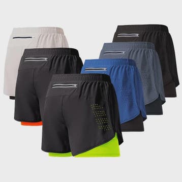 Heren Sportshorts Dubbellaags - Sneldrogend & Comfortabel vo, Verzenden, Nieuw