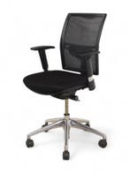 vdm. Aero bureaustoel, mesh rug, zwart-chrome, Overige plaatsen, Ophalen of Verzenden, Gebruikt, Stoel
