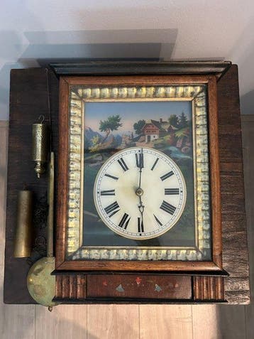 Schilderij klok - Hout, Glas - 1850-1900 - Zwarte Woud
