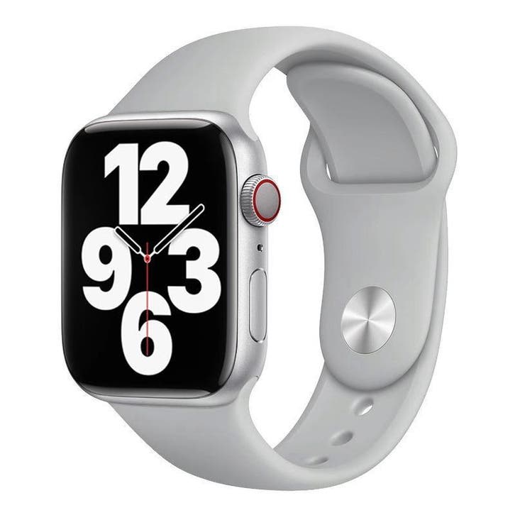 Apple Watch Siliconen Bandje Lichtgrijs 42/41/40/38mm, Telecommunicatie, Wearable-accessoires, Nieuw, Ophalen of Verzenden