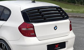 ABS Window Louvers Zwart BMW 1 Serie, Ophalen of Verzenden, Nieuw, BMW, Achterklep