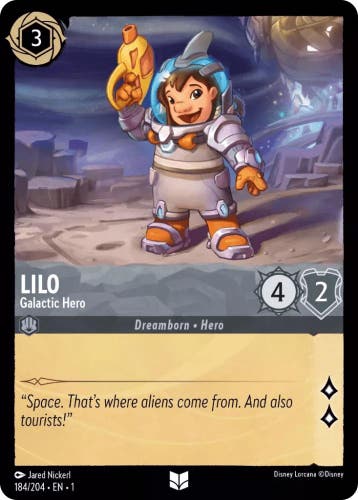 [184/204] - LILO - Galactic Hero ENG NON-FOIL [M/NM], Verzamelen, Disney, Ophalen of Verzenden, Nieuw