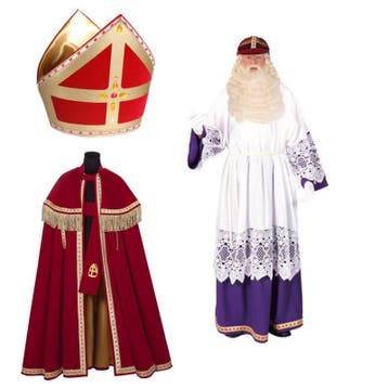 Luxe Fluwelen Sinterklaaskostuum Stefan, Paardenmantel, Ophalen of Verzenden, Nieuw