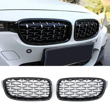 Grille Diamant glans zwart geschikt voor BMW 3 Serie F30 F31, Auto diversen, Tuning en Styling