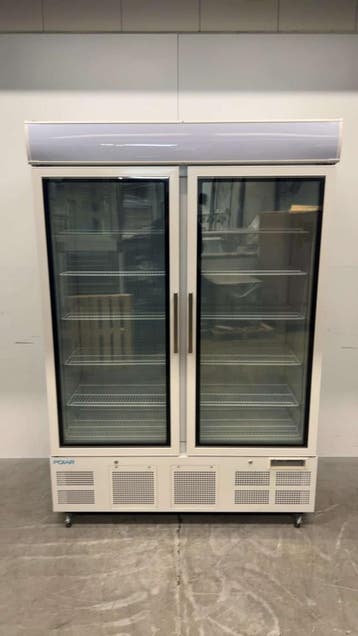 RVS Polar GH507-E-02 Dubbeldeurs Koeling 136 x 70 x 201 cm, Ophalen of Verzenden, Gebruikt