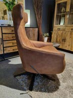 Relaxfauteuil Kampen microvezelstof brandy handbediening, Nieuw, 75 tot 100 cm, Ophalen of Verzenden, Modern, stijlvol, tijdloos