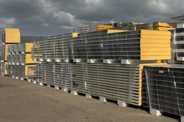 Sandwichpanelen wand b-keus | vanaf 18,95 per m2, Ophalen of Verzenden, Zo goed als nieuw, Overige materialen, 20 tot 50 mm