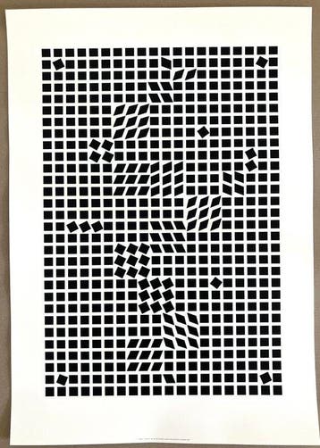 Vasarely - Centauri II - Premium Watercolour Art Print