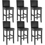 Barkruk van kunstleer - zwart, Set van 6, Huis en Inrichting, Barkrukken, Verzenden, Nieuw