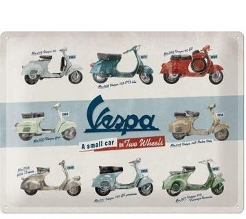 Vespa a small car reclamebord, Verzamelen, Merken en Reclamevoorwerpen, Ophalen of Verzenden, Nieuw
