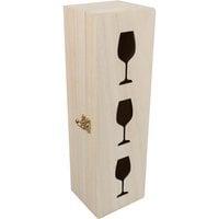 Wijnkist, Hout, 1 fles, Houten kist, Wijn, Wijnfles, Wijn..., Verzenden, Nieuw