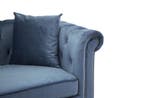 3-Zitsbank - Greta - Blauw - Fluweel - Jörn, Huis en Inrichting, Banken | Bankstellen, Verzenden, Nieuw