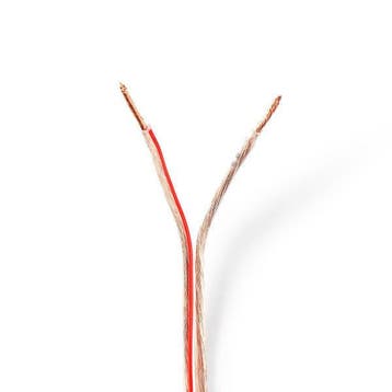 Luidsprekerkabel op rol | 100 meter (1.5 mm², Transparant), Verzenden, Nieuw