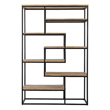 Vakkenkast Mangohout Bowi 120 cm, Huis en Inrichting, Kasten | Boekenkasten, Verzenden, Nieuw, Overige houtsoorten, Industriële meubels
