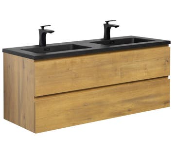 Badkamermeubel Set Angela 120cm Eiken Badmeubel, Verzenden, Nieuw, Wastafelkast