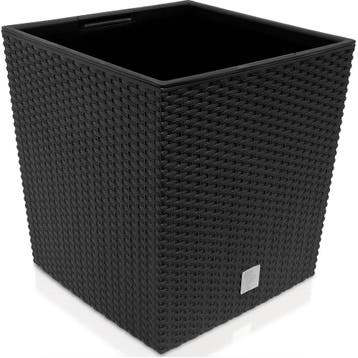 Wicker Bloempot Rato Low Antraciet  39x39x40,5cm (Tuinieren), Verzenden, Nieuw