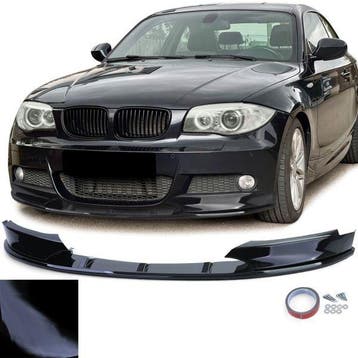 Voorspoiler M Look BMW 1 Serie E82 E88 11-13 Glans Zwart, Ophalen of Verzenden, Nieuw