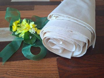 Groot stuk vintage Emiane stof — Linnen en hennep - Textiel