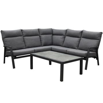 Pacific hoek loungeset 4 delig aluminium antraciet, Ophalen of Verzenden, Nieuw, Aluminium