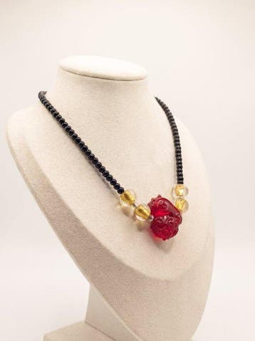 Murano-glas, 24 kt goud ondergedompeld - Ketting met hanger