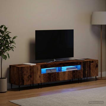 vidaXL 3-delige LED TV-kast Oud hout Bewerkt hout, Minder dan 50 cm, Verzenden, Nieuw, Minder dan 100 cm
