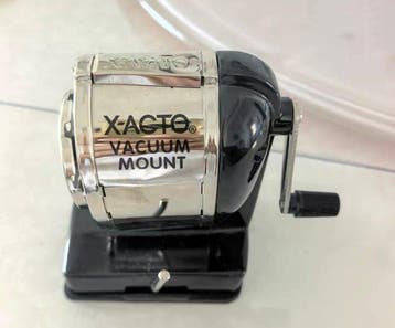 Vintage X-ACTO Vacuum Mount Pencil Sharpener - Puntenslijper