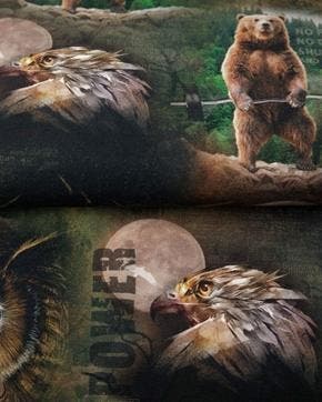 French Terry Power Animals, Nieuw, Overige kleuren