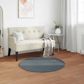 vidaXL Antislip vloerkleed van imitatie konijnenbont OLITE Ø, Verzenden, Nieuw