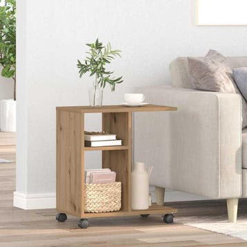 vidaXL Bijzettafel artisanaal eikenkleurig 50 x 30 x 55 cm, Huis en Inrichting, Tafels | Bijzettafels, Verzenden, Nieuw