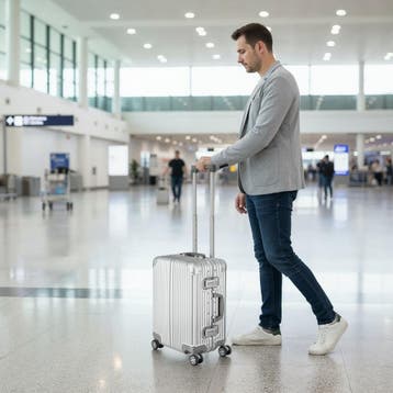 Airway-handbagage, aluminium, TSA-sloten, 4 dubbele wieltjes, Verzenden, Nieuw