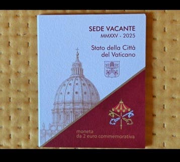 Vaticaan. 2 Euro 2025 Sede Vacante (Zonder minimumprijs)
