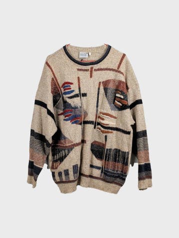 Maselli Trui Heren maat S Beige Vintage, Beige, Maselli, Ophalen of Verzenden, Zo goed als nieuw