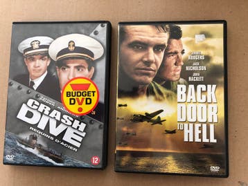 Twee Fims WO II - Crash Dive 1943 / Backdoor to Hell - 1964, Ophalen of Verzenden, Zo goed als nieuw
