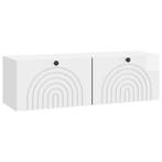 vidaXL Wandbeugel TV-kast Hoogglans Wit 98 x 31 x 30 cm, Minder dan 50 cm, Verzenden, Nieuw, Minder dan 100 cm