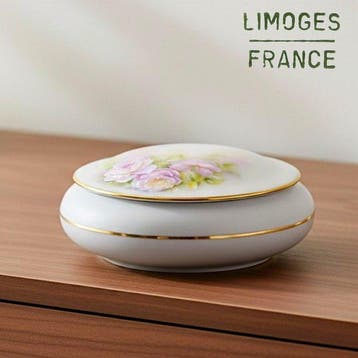 Limoges - Sieradendoos - Model Bouquet di Fiori met Bordo, Antiek en Kunst