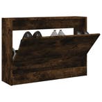 vidaXL Schoenenkast 80x21x57 cm bewerkt hout gerookt, Verzenden, Nieuw