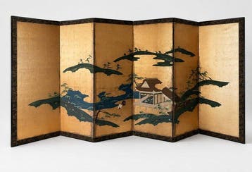 Kamerscherm - Hout, Papier - Japan - Meiji periode