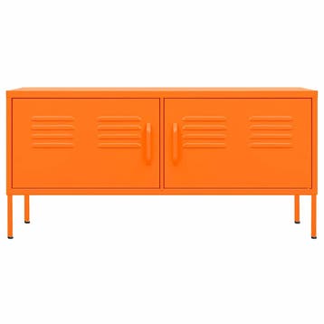 vidaXL Tv-meubel 105x35x50 cm staal oranje, Minder dan 50 cm, Verzenden, Nieuw, Minder dan 100 cm