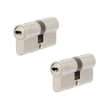 Deurbeslag | Cilinder | Nemef NF4 | 30/30 mm | 2 stuks, Doe-het-zelf en Verbouw, Verzenden, Nieuw