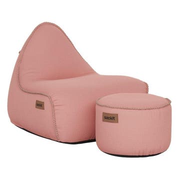 Cobana Lounge Stoel & Pouf Outdoor - Kirra Rose, Verzenden, Nieuw, Roze, Zitzakstoel