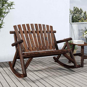 vidaXL Schommelbank 2-zits 123x96x102 cm massief vurenhout, Verzenden, Nieuw, Hout