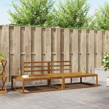vidaXL Buiten bankenset Massief Acaciahout Naturel, Tuin en Terras, Tuinsets en Loungesets, Verzenden, Nieuw