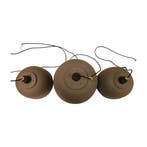 Set van 3 hanglampen, betoncire look, kurk look binnenkant,, Ophalen of Verzenden