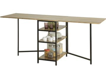SoBuy FWT62-N - Klaptafel - Opklapbaar met 2 Kleppen - Bruin, Verzenden, Nieuw