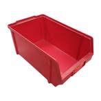 Magazijnbak, 350x200x170 mm, rood kunststof, gebruikt, Ophalen of Verzenden, Gebruikt, Bak of Kist