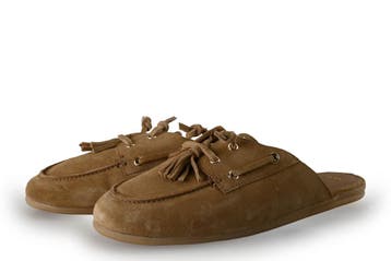 Manfield Instappers in maat 42 Beige, Kleding | Dames, Verzenden, Zo goed als nieuw, Manfield, Instappers
