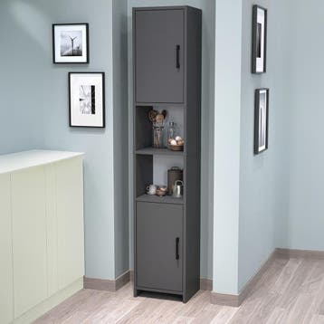 Kolomkast Rautrina 180x35x30 cm antraciet [en.casa], Huis en Inrichting, Kasten | Wandmeubels, Verzenden, Nieuw
