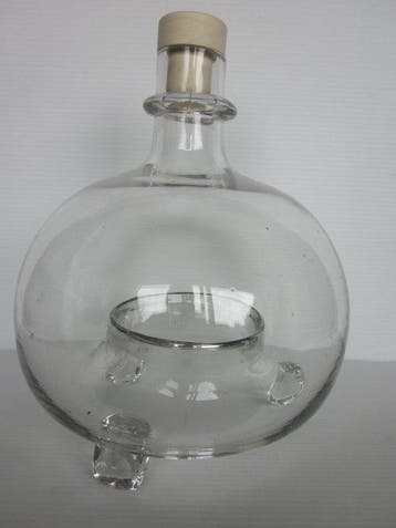 Wespenval-vliegenvanger - Fles - Mondgeblazen glas, kurk -